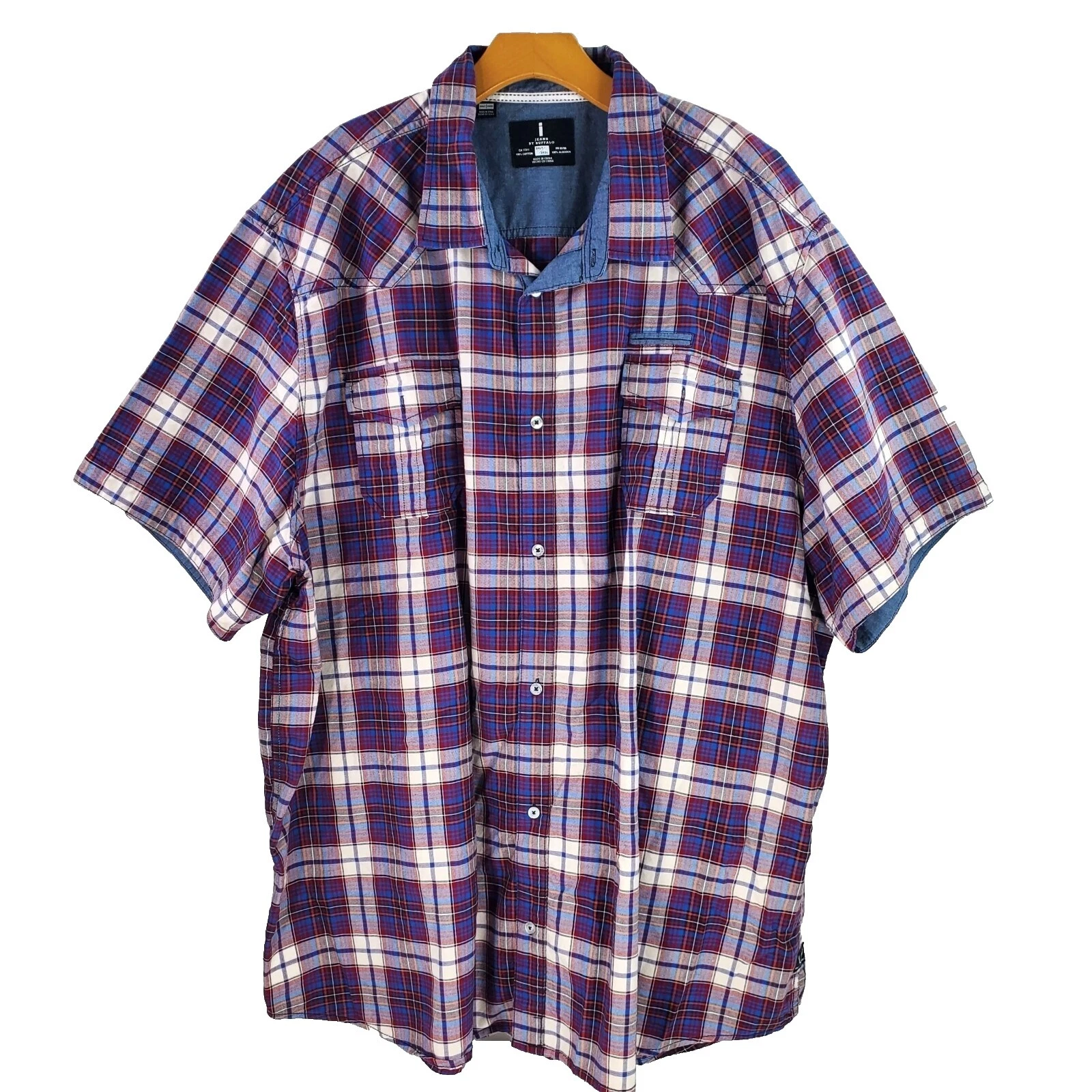 Buffalo Big & Tall Short Sleeve Casual Button-Down Shirts for Men