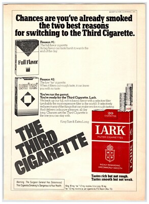 LARK CIGARETTES Vintage 1970's 8