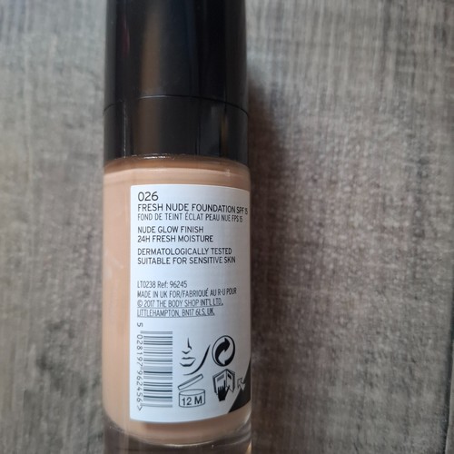 The Body Shop FIJI SAND 026 Fresh Nude Foundation 30ml New Rare FAST POSTAGE - Picture 4 of 6