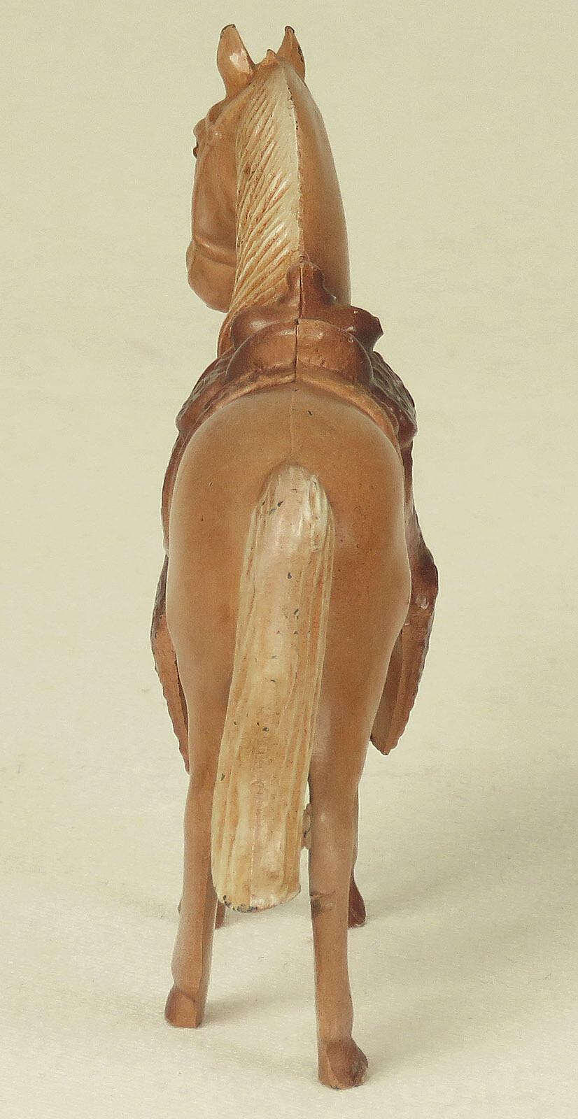 NICE SHADING! Vintage Palomino Toy METAL HORSE Figurine with Western Saddle eBay