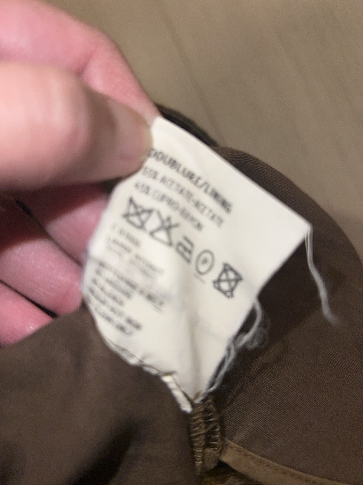 Pantaloni dritti marroni VINTAGE YSL Yves Saint Laurent Rive Gauche taglia 40