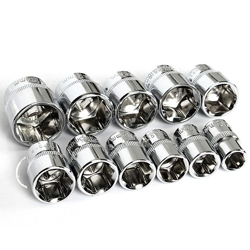 3/8" Socket Drive Shallow & Deep Metric 6mm-24mm 6 Point Polished Sockets Cr-v - Picture 2 of 54