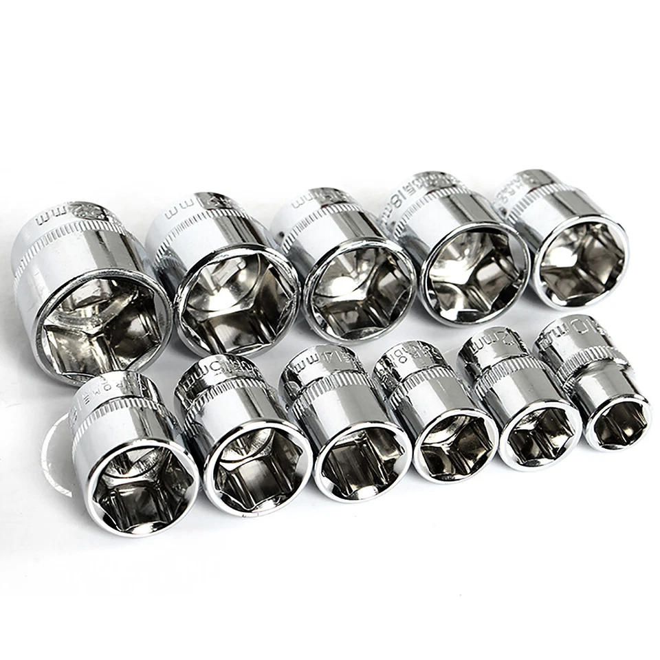 3/8" Socket Drive Shallow & Deep Metric 6mm-24mm 6 Point Polished Sockets Cr-v - Image 2 of 4