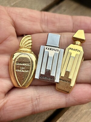 3 Lot Givenchy Parfums Vintage Konvolut Broschen Anstecknadeln Amarige Xeryus Ysatis Lot