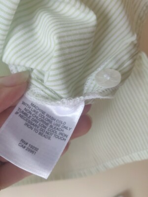 ブリーチ Alfred Dunner Shirt 16 Button Down Pin Stripe Embroidered Sequined