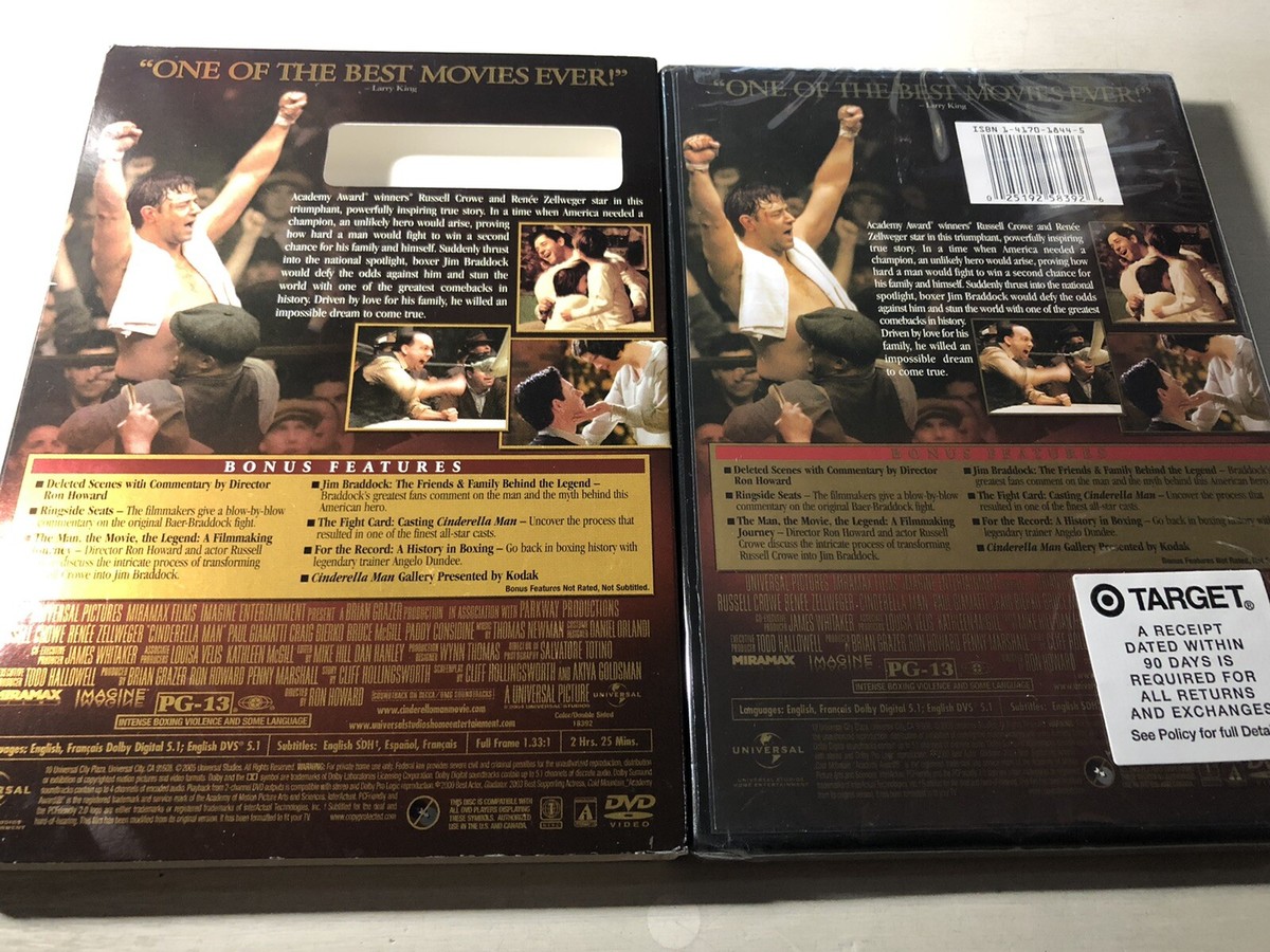 Cinderella Man (2005) DVD NEW Sealed Boxing Biography Full Screen