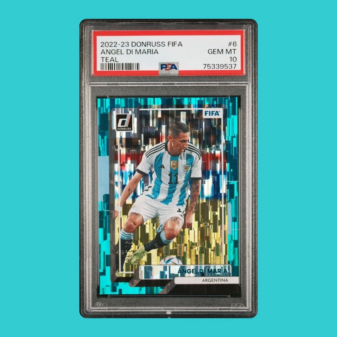 Angel Di Maria 2023 Panini FIFA Donruss Teal /199 Argentina PSA 10