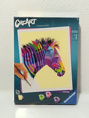 Ravensburger CreArt 28994 Funky Zebra Paint by Numbers Adults