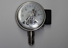 Manometro Verticale Inox Contatto Elettrico 100 BAR, Pressostato Desalinizzatore