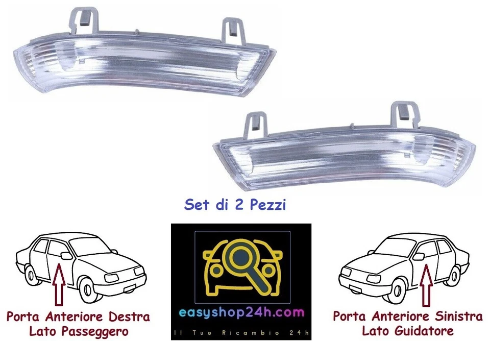 SET 2 Clignotant Retroviseur Pour VW Golf 5 Eos Jetta Passat Sharan Répétiteur - Photo 1/1