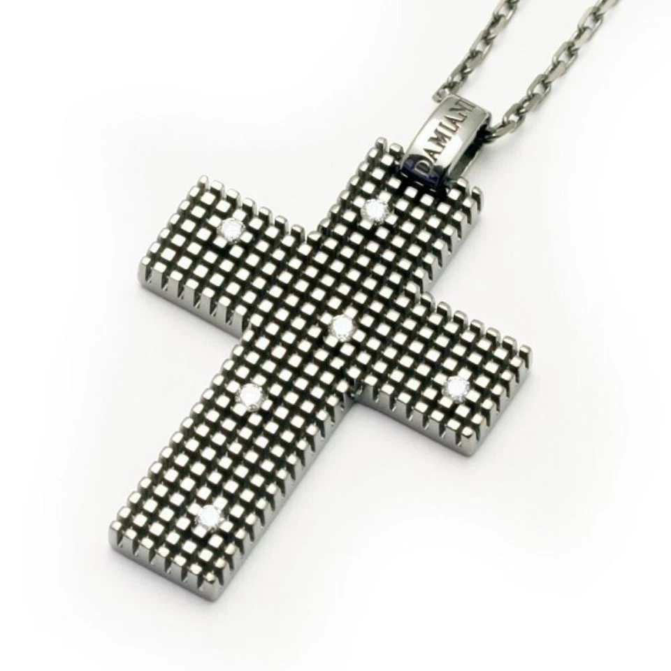 Collar Cruz Damiani Metropolitan Dream 20038931 Collar Oro Negro Diamantes - Imagen 3 de 3