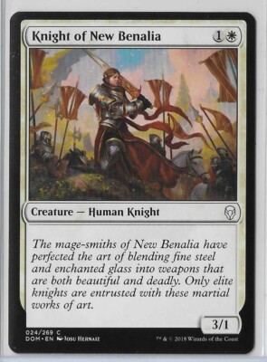 MTG Knight of New Benalia Dominaria (DOM) Common Magic Card #024