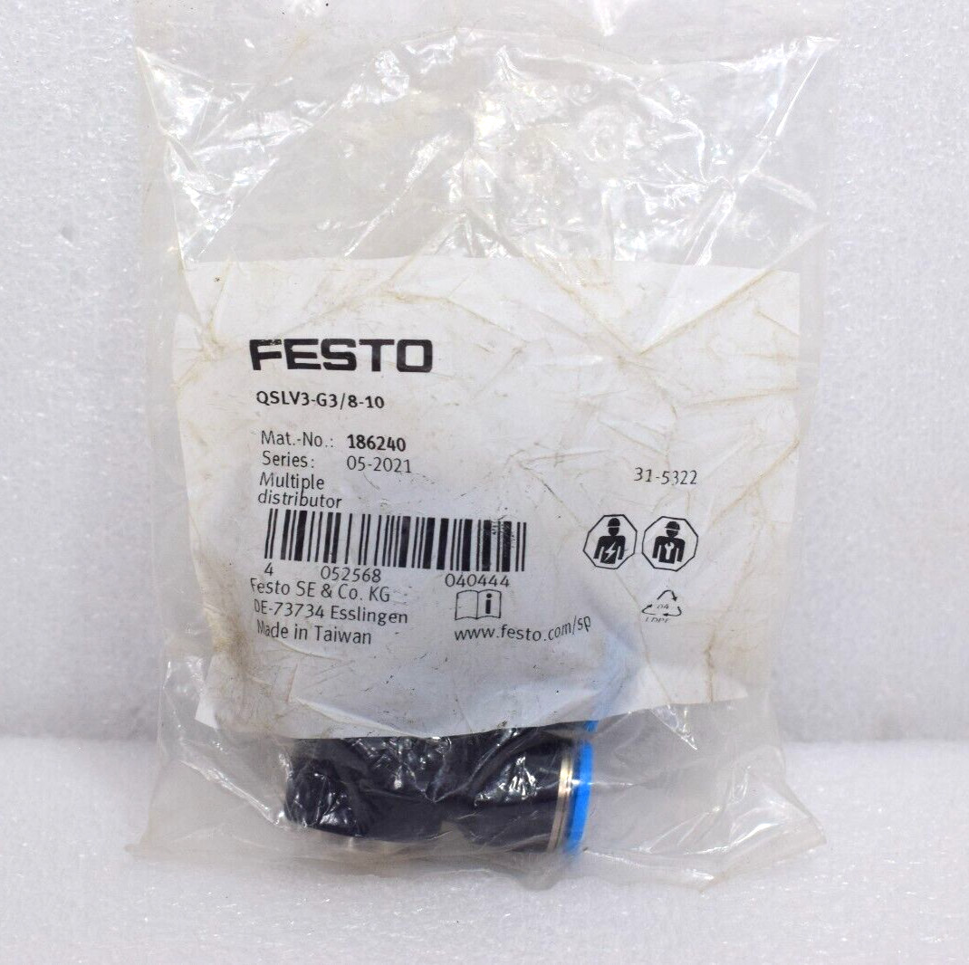 (LOT OF 2) FESTO QSLV3-G3/8-10 MULTIPLE DISTRIBUTER