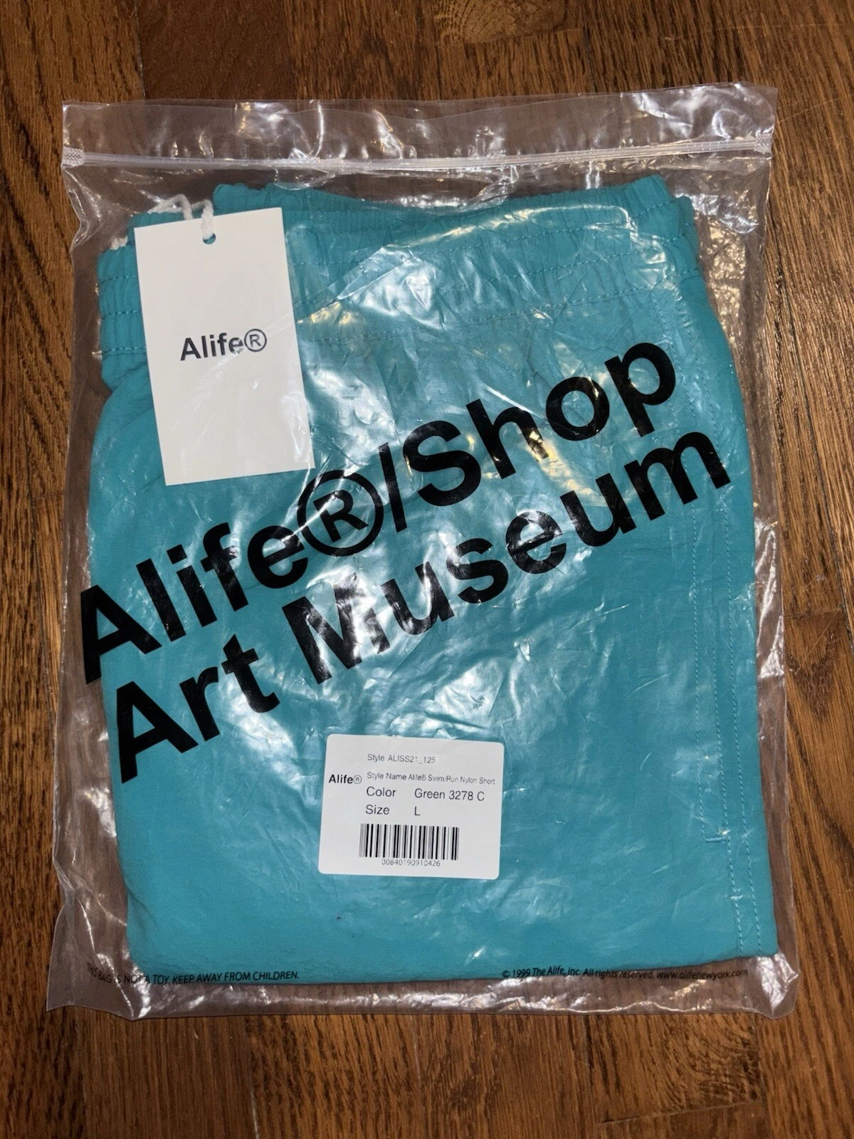 Short en nylon neuf avec étiquette Alife Rivington Club ARC Swim Run L Large suprême irak