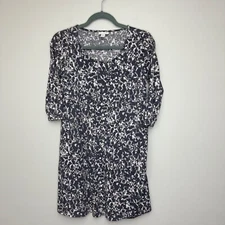 Pure Jill Women's Baby Doll Dress XS Petite Knit Watercolor Tye Dye Print