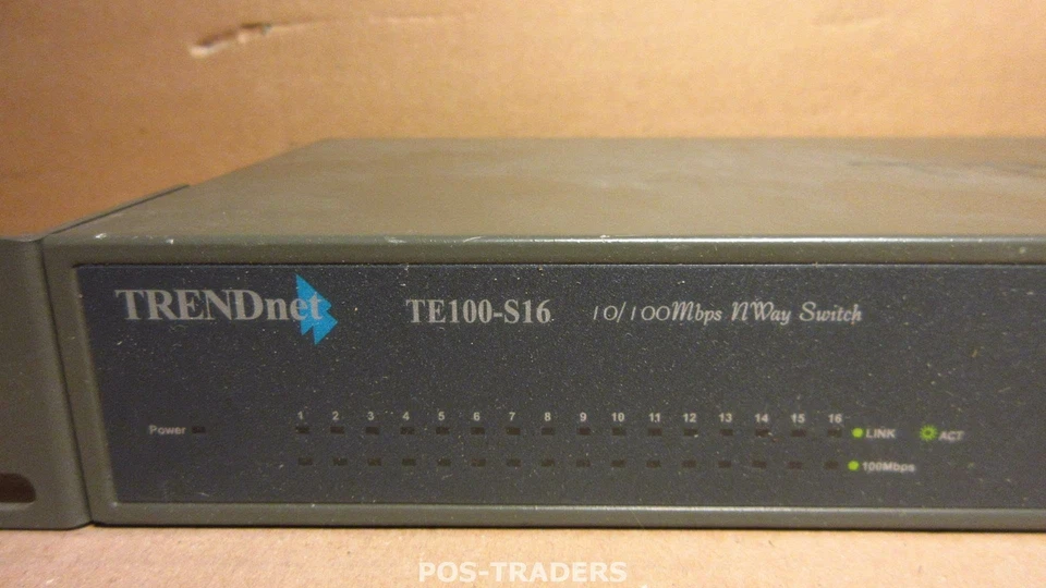 TRENDNET TE-100-S16 - 16-Port 10/100Mbps RJ-45 Switch 3.2Gbps switching - Image 2 of 2