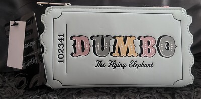 Loungefly Disney Dumbo Der fliegende Elefant Zirkus Ticket Klapp Geldbörse blau NEU