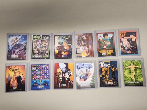 Rooster Teeth FIRST Double Gold Box Cards FULL SET 12 with some AUTO'D - Picture 8 of 14