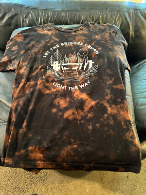 Let the Bridges I burn light the way brown tie dye Med studio wardrobe sale