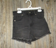 Kendall Kylie The Drifter High Rise Shorts Womens Sz 0 / 24 Black Msre 25x2