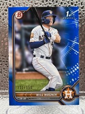 Will Wagner 2022 Bowman Prospects Blue Border /150 #BP-105 Houston Astros 1st