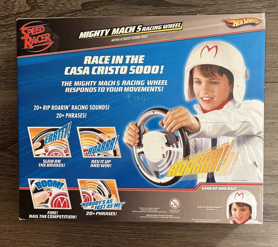 RARO Hot Wheels Speed Racer Mighty Mach 5 Racing Wheel Movimiento Activado NUEVO 2007 Foto 2 de 4