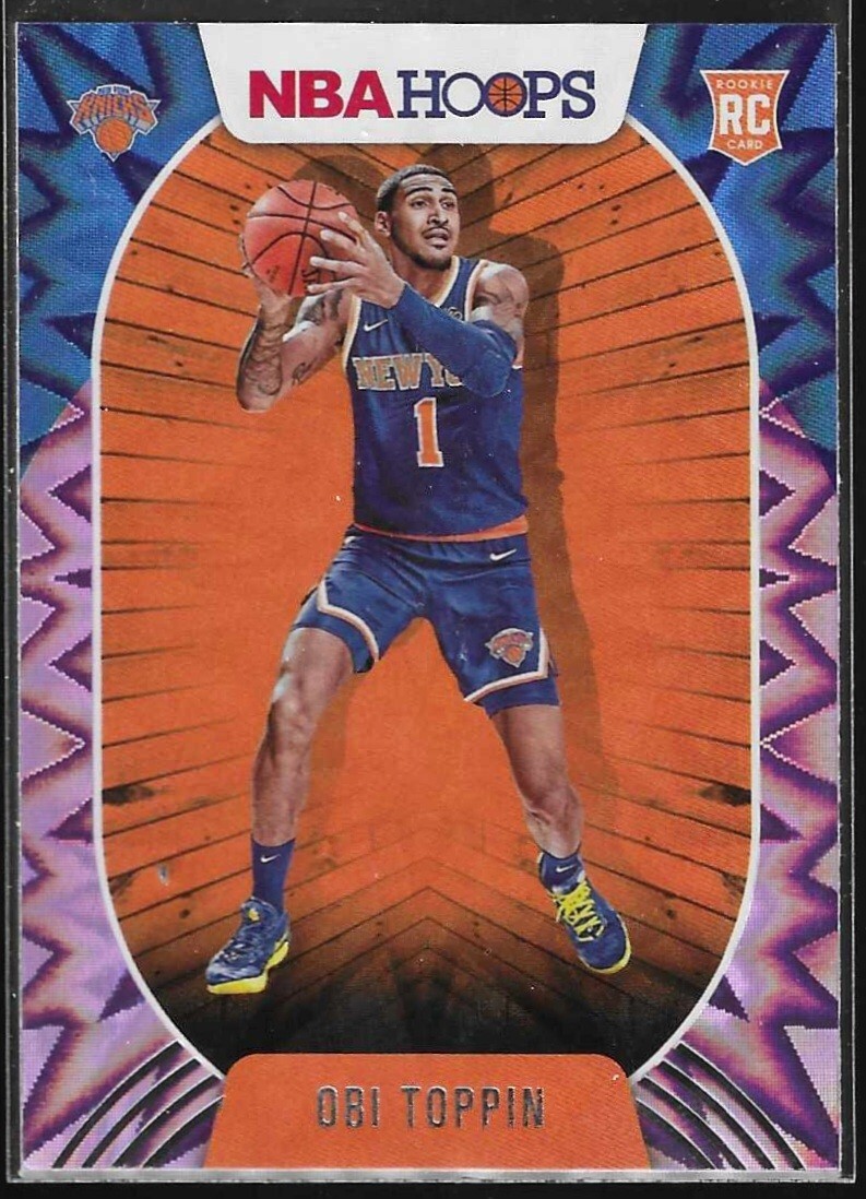 2020-21 Panini NBA Hoops Purple Explosion Obi Toppin #226 Rookie RC