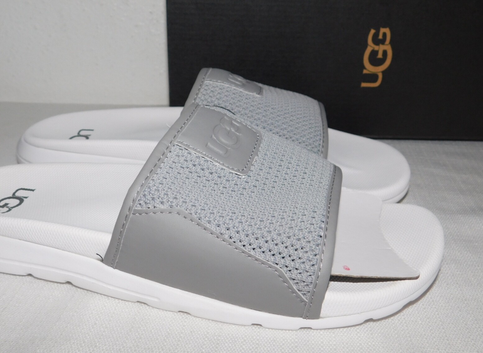 NEW MENS SIZE 8 SEAL GREY UGG XAVIER HYPERWEAVE SLIDES SANDALS 1108046 |  eBay