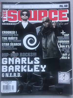 The Source Magazine #222 June 2008 Gnarls Barkley & N.E.R.D. Cee-Lo ***RARE***