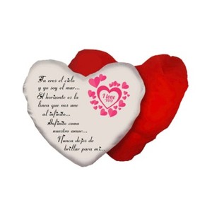 Cuscino Cuore Scritta In Spagnolo Poesia San Valentino Amore I Love You Ebay
