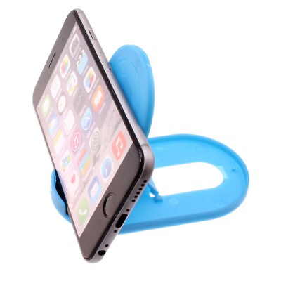 Blue Fold-up Stand Holder Travel Desktop Cradle Dock Folding for SmartPhones