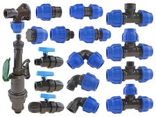 PP Klemmverbinder Fittings Kugelhahn Verschraubung Trinkwasser DVGW f&uuml;r PE-Rohre