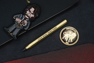 NEW TKW  Baba Yaga  John Wick Brass Pencil Spike w/ Patch & Coin  Re Microtech