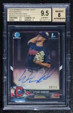 2018 Bowman Draft Black Refractor 9/75 Ethan Hankins BGS 9.5 GEM MINT Auto 0yn1