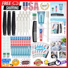 60 Pcs Basic Toiletry Set Homeless Hygiene Kits Homeless Care Package Supplie...