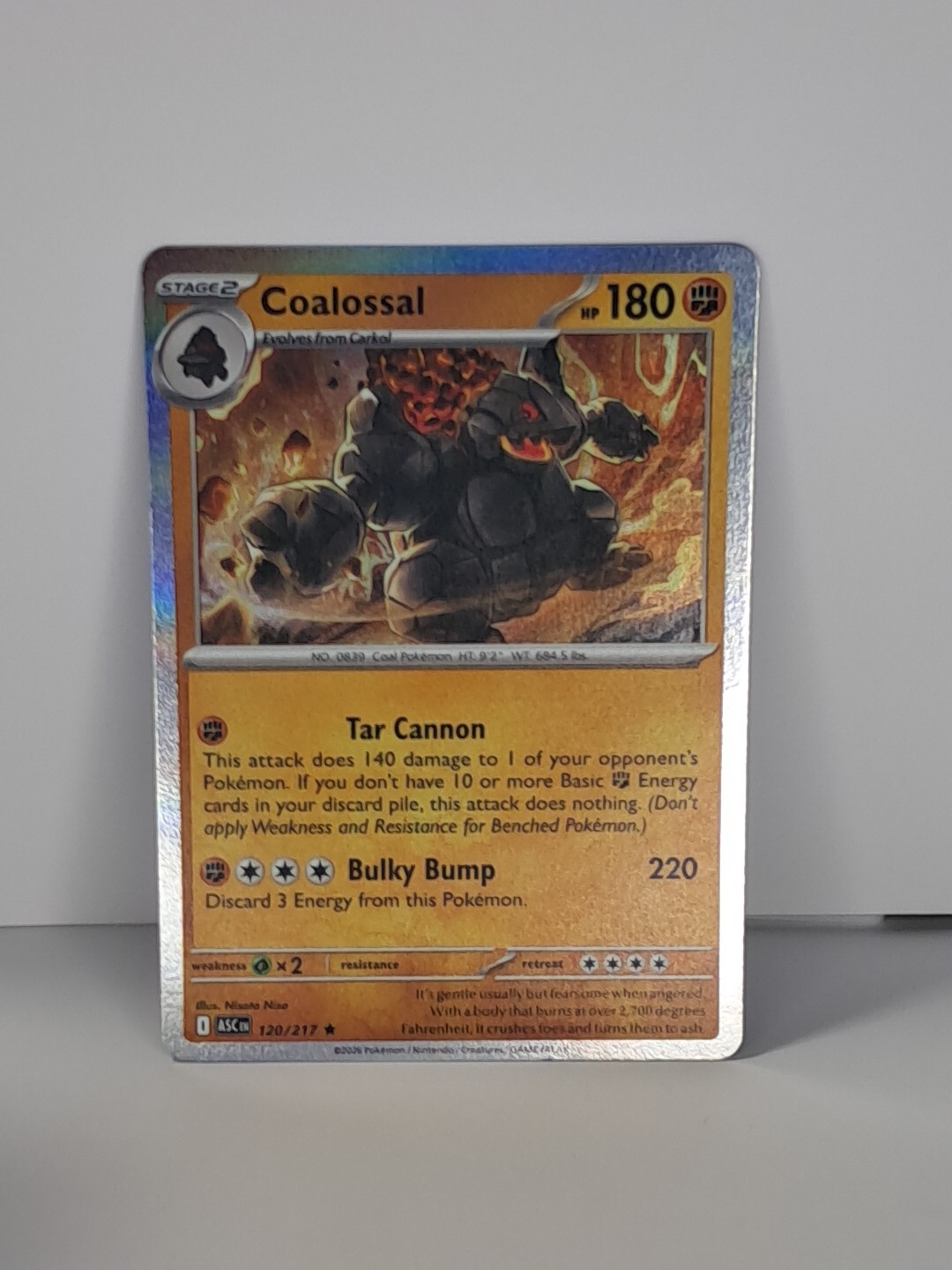 Coalossal 120/217 Holo Rare Mega Evolution: Ascended Heroes Pokemon TCG