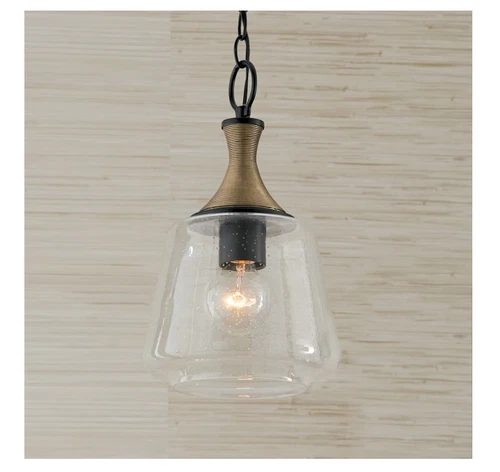 Capital Lighting Amara 9" Wide Mini Pendant 100-Watt 1-Light Matte Black 345611K - Picture 4 of 6