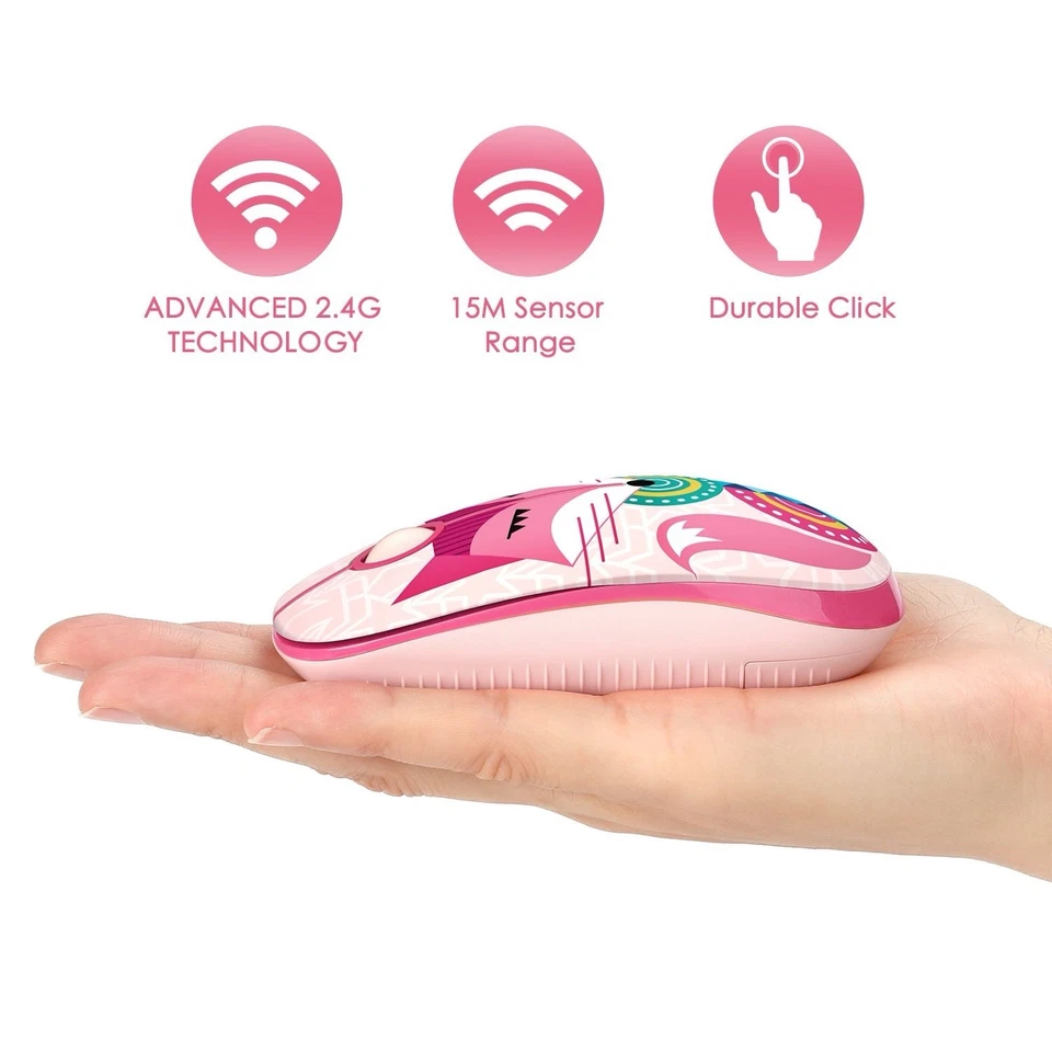 Jelly Comb 2.4G Slim Wireless Mouse with Nano Receiver Pink Fox - New in Box - Image 2 of 4