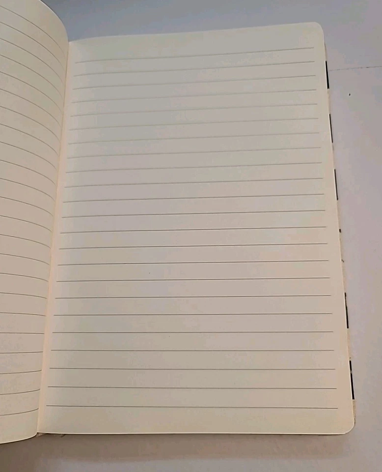 Cuaderno diario de escritura Eccolo hecho a mano a rayas azul marino Foto 3 de 4