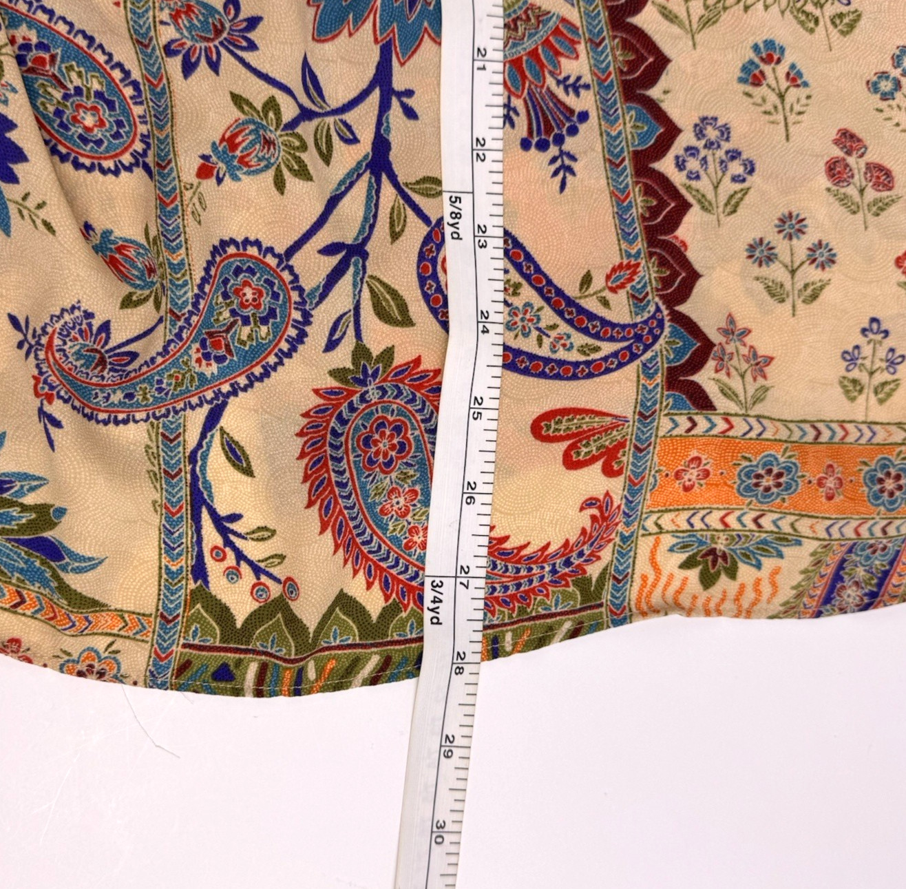 Rose + Olive Blouse Medium Button Down Paisley Pa… - image 10