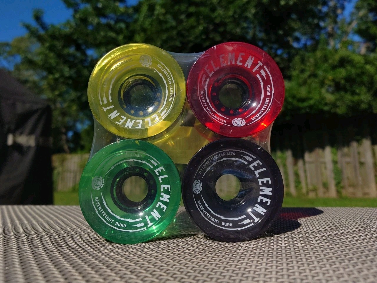 Rasta Skateboard Wheels - 70mm 78a (set Of 4)