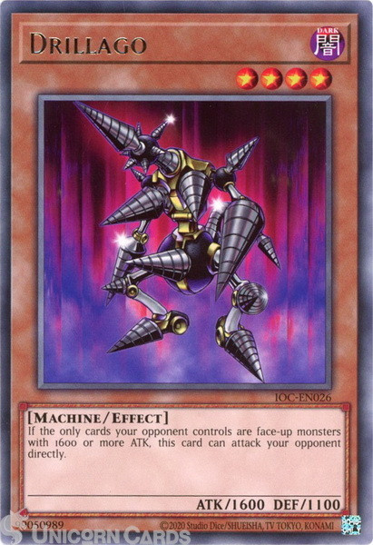 IOC-EN026 Drillago :: Rare 25th Anniversary Edition Mint YuGiOh Card