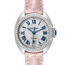 Cartier Cle Steel Diamond Ladies Watch W4CL0005 Card