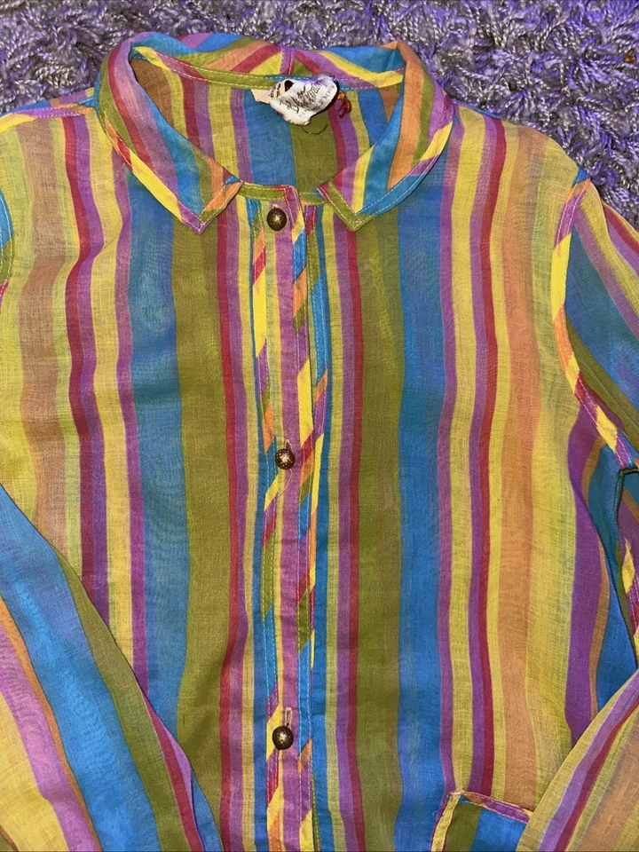 De Colección Años 60 Multicolor Peter Pan Sun Blazers Traje de Baño Cubrir/Blusa Talla Pequeña Foto 2 de 4