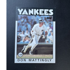 Topps 1986 Don Mattingly Talkin' Baseball Base #180 New York Yankees MLB