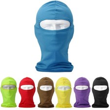 Men Outdoor Sport Balaclava Mask Solid Color Cap Motorcycle Beanie Hats Sun Hood