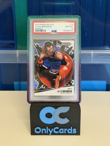 Jalen Brunson #13 2024 Panini Prizm Black Manga card