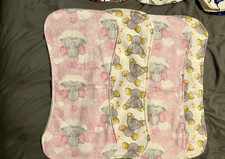 4pk Handmade Ultra Soft  Absorbent Flannel Burp Cloths for Baby
