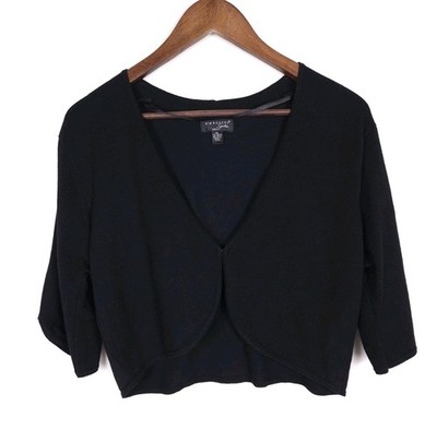 Kim Rogers Signature Black Knit Shrug Cardigan Hook Close (Altered To A Medium)