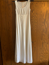 Vintage handmade women s ivory empire waist formal dress. Bridgerton inspired SM